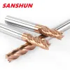 HRC55 Carbide End Mill 4Flutes Metal Steel Tungsten Milling Cutter Alloy Coating Cutting Tool CNC Maching 1 2 3 4 5 6 7 8 9-20MM