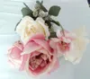 Decorative Flowers Stock Charming Artificial Silk Rose Flower Home Wedding Decoration Bloom Party Shop Decor Blossom Peony Florale