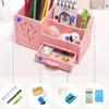 Multi-Functional Pen Holder Students Cute Desktop Accessories Stationery Barrels Storage Wood Box Desk Pen Pencil Organizer New