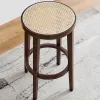 cateringtoolsキッチンノルディックモダンダイニングチェア高品質のオークrattan織物のスツールバース家具安定して耐久性のある椅子