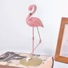 Decoratieve beeldjes roze flamingo -standbeeld ornamenten hars figurine home decoratie accessoires voor woonkamer slaapkamerstudie