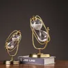 Souchon en laiton vintage français 360 horloge en métal rotatif Morloge de sable de sable antique pour les cadeaux décor du bureau de mariage
