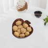Skålar naturliga kokosnötskal skål dessert platta äppelform för kök matsal och dekoration fest bordsartiklar