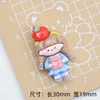 التماثيل الزخرفية 10pcs Kawaii Cartoon Fruit Girl Resin