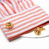 Cuff Links Cufflinks for Men Tomye XK23040 Luxury Men Gear Round Round Copper Busine.