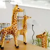 Fyllda plyschdjur jätte realistiska giraff plysch leksaker högkvalitativa fyllda verkliga djur dollar mjuka barn barn baby födelsedag present rum dekor l411
