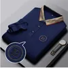 2024 New Cotton Long sleeved Men's Polo Shirt High Quality Solid Color Spring and Autumn Embroidery Casual Men's T-shirt 4XL