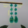 Camal 2pcs malachite verte poire 38 mm cristal prismes cristaux cristaux pendentifs en verre suncatcher