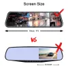 Miroir DVR de voiture 10 pouces IPS 2.5D Stream en toucher Stream de dossier Dash Cam Miroir Dual Car Camera Dashcam Drive Recorder FHD1080P