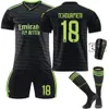 2223 Real Madrid 2 Away Game Black Fluorescent Green No. 20 Venissus 9 Benzema 10 Modric Football Uniform