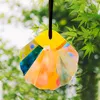 2PC Rainbow Polished AB Color Scallop Mussel Fan-shape Crystal Faceted Prism Glass Chandelier Lamp Parts Aurora Suncatcher Charm