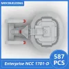 USS Enterprise NCC 1701-D Playset Model MOC Building Bluki DIY Zgromadzenie Cegły Space Educational Creative Xmas Prezenty 587pcs