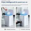 Cesti per rifiuti 16L Cestino intelligente Can Bust Automatico Touch Bagno ARBAE WC di riciclo Cestino da cucina cestino per la cucina per la spazzatura L49