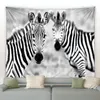 Schwarz -Weiß -Zebra -Wandteppich afrikanische Wildtiere Wand hängen hübsches Wildlife Wohnzimmer Wohnzimmer Dekor Wanddecke Tuch