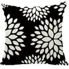 Oreiller de style nordique noire de couverture géométrique canapé de bureau à la maison caisse de décoration de fleur imprimé extérieur