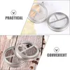 Dinnerware 3 Pcs Toothbrush Cup Cover Holders Ball Mason Jar Lids Stainless Steel Split-type For