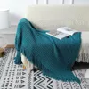 Blankets MIDSUM Knitted Blanket With Tassel Solid Color Sofa Chaise Cover Towel Shawl Tapestry Travel Picnic Nordic Home Decor