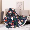 Blankets Winter Flannel Christmas Elk Throw Blanket Two Sided Faux Lamb Down For Beds Year Warm Sofa Cover Home Decoration