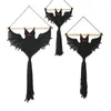 Tapisseries macrame bat väggdekor halloween gåvor häxa hemrum boho konst dekoration viktoriansk gotisk