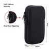 Neoprene Dual Pouch 2 Phone Holder Belt Clip Case Holster för iPhone 15 14 13 12 Pro Max, Samsung A53 A14 A54 Men Tool Midjeväska