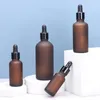 Bottiglie di contagocce 5 ml-00 ml Reagente anti-UV goccia glassata in vetro ambra aromaterapia bottiglie di bottiglie riformulabili da pipetta per pipetta