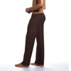 Pantalon masculin à la maison lâche 2024 yoga à cordon de sport confortable pantalon d'été respirant mode solide mode ropa hombre