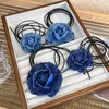 Choker 1pc Trend Y2K Halsband Flower Rose Pendant Langben Kedja Kvinnor Jeans Tyg Temperament Justerbart vaxrep