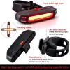 Fiets achterlicht waterdichte USB oplaadbare LED -veiligheidswaarschuwing Lampfiets flitsen Accessoires Nacht rijden fietsen achterlicht