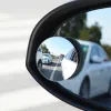 Car Small Round Mirrors Blind Spot Rear View Mirror Auxiliary Reversing Parking Convex Mirror 360 Degree Adjustable