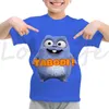 Kids Sunlight Grizzly Bear T-shirts Toddler Summer Summer à manches courtes Grizzy et The Lemming Print T-shirt Boys Girls Tee Tops