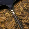 Мужские куртки Hi-Tie Golden Paisley Mustley Jacket Жаккард легкий бомбардировщик повседневная ветряная ветряная бейсболка.