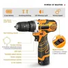 21V 168V Brushless Impact Drill Cordless Highpower Electric Lithium Battery Dual Speed Screwdriver Power Tool 240407