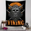 Gobelin Viking Tapestry Retro Mystisk Raven Tapestry Wall Hanging Boho Hippe Tarot Witchcraft Tapestries Living Room Decor