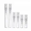 Speicherflaschen 100pcs/Los 2ml 3ml 4ml 5 ml Plastikspray Sprühflasche Kleine Promotion Probe transparentes Zerstäubungsabschluss nachfüllbar