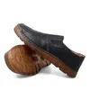 Casual Shoes Men Driving Comfortable Quality Split Leather Loafers Moccasins Tooling Big Size Retro Leisure Walk