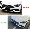 For Mercedes Benz C Class W206 C300 C400 C43 AMG S206 C180 C200 C220 C300 2022 Car Front Bumper Splitter Lip Spoiler Accessories