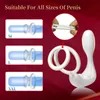 Andra hälsoskönhetsartiklar Safiman Prostate Massager Anal Vibrator Male Toys With Cock Ring Vibration Butt Plugs for Men 12 Vibration Lägen Trådlös L49