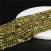 Perles de jades australiennes naturelles à facette 2/3/4 mm Green Stone Loose Small Quartz Perle Fit Bijoux Making DIY Bracelet Collier 38 cm