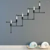 Bandlers Candlestick Decoration Home Decoration Mariage Central Nordic Art Wall Mounted Metal Hanging Crafts Party Festival Gift