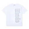 Rhude Mens T Shirt Wysokiej jakości projektant Tess Casual Fashion krótkie rękawy Europa Ameryka Mężczyźni Mężczyźni Kobiety zaokrąglenia szyi