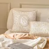 Couverture d'art d'oreiller simple luxe kaki décoratif coque à la maison moderne imprimer de feuille de velours canapé-literie coussin