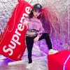 New Children's Jazz Dance Performance Clothing Girls' Short Purple Top Hip Hop Loose Street Dance Set Girls' Trend holographic