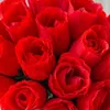 Dekorativa blommor 10st röda siden rosor bukett vas för heminredning trädgård bröllop kransar falska växt grossist konstgjorda