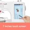 Poolin Digital Embroidery Machine Automatic 7'' Large LCD Touchscreen 4" x 9.2" S Household Embroidery Machine For Clothes