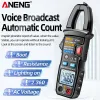 ANENG AT619 Clamp Meter Voice Broadcast AC Current Multimeter Ammeter Voltage Tester Car AMP HZ Capacitance NCV OHM Tester Tools Tools