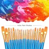 30pcs Paint Brushes Set Round-Pointed Tip Artist Paintbrushes for Acrylic Watercolor Oil Painting Face Body Nail Art Supplies