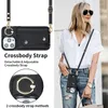 Designer iPhone Case Cash Case Crossbody Кольцевой кольцевой держатель кольцевой карты черная кожаная защитная карта для iPhone 15 Pro Max Apple 14 iPhone 13 iPhone 12 Apple