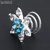 Imixlot 12st/Lot Crystal Flower Spiral Hårstift Kvinnor Hår smycken Swirl Snowflake Hairpin Wedding Bridal Hair Accessories