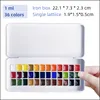 Portatile 36 colori Sennelier College WaterColor Paint Set da 0,5/1 ml Pacchetto di viaggi per pigmenti per le forniture d'arte per studenti di artisti