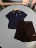 Classics kids designer clothes Embroidered logo baby tracksuits Size 90-150 CM POLO shirt and Large pocket workwear shorts 24April